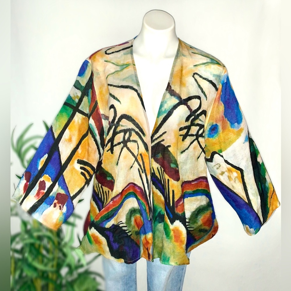 a r t :: Abstract Tao House Wool Cardigan Jacket Kimono Art to Wear